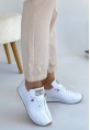Fiert Beyaz Cilt Bağcıklı Spor Ayakkabı