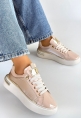 Hley Bej Rugan Paraşüt Detaylı Bağcıklı Spor Ayakkabı