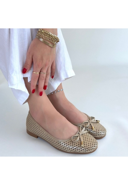 Icar Bej Cilt Babet Ayakkabı