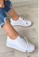 Monya Beyaz Cilt Bağcıklı Spor Ayakkabı