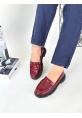 Narli Bordo Rugan Oxford Ayakkabı
