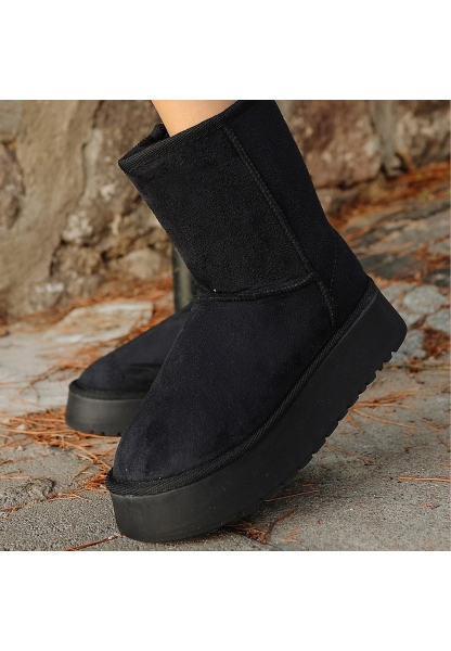 Sophia Siyah Süet Bot