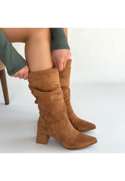 Titen Taba Süet Körüklü Çizme