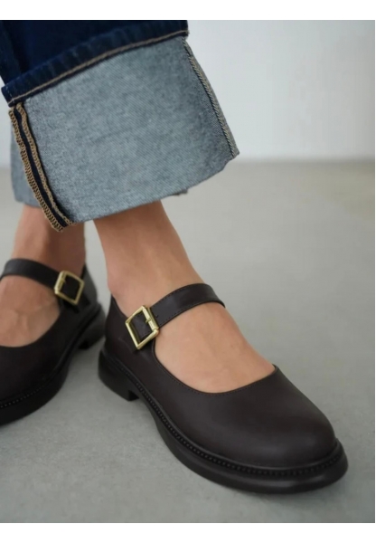 Yoko Kahverengi Cilt Oxford Ayakkabı