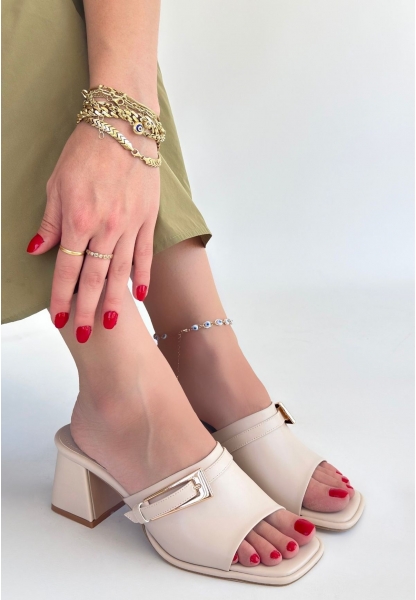 Ziva Bej Cilt Topuklu Terlik